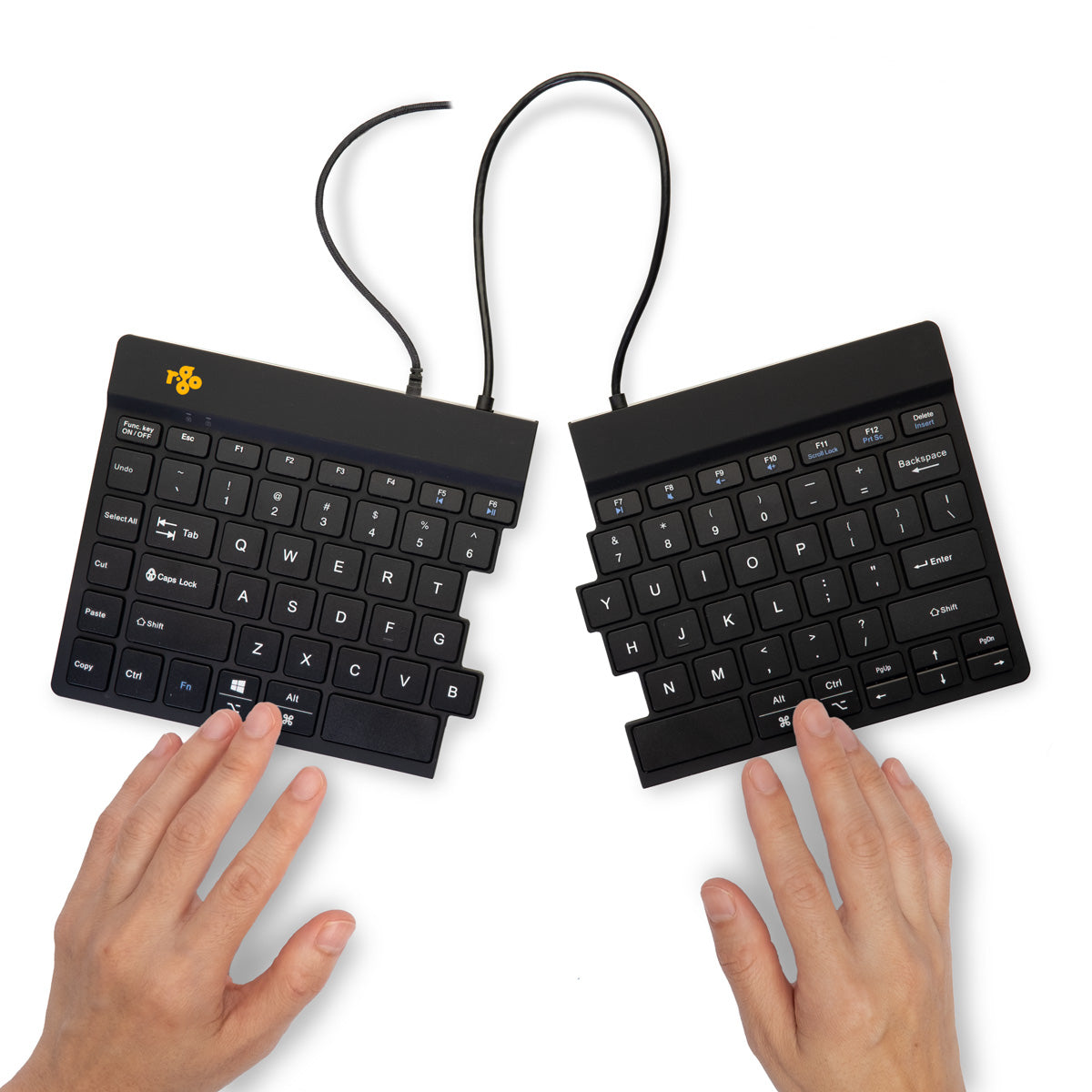 R-Go Tools Ergonomic keyboard R-Go Split Break v2 with break software, ergonomic split keyboard, QWERTY (US), Wired, black