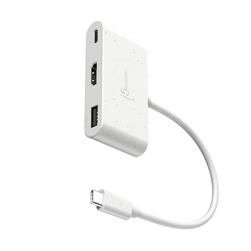 j5create JCA379EW - USB-C® to HDMI™ & USB™ Type-A with Power Delivery