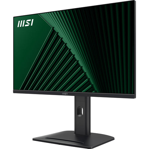 MSI PRO MP275PG 27 Inch Monitor, FHD (1920 x 1080), 100Hz, IPS, 1ms, 1x HDMI 1.4b, 1x DP 1.2a output, 1x D-Sub(VGA), Built-in Speakers, Anti-Glare, Anti-Flicker, Less Blue light, TÜV Certified, VESA, Kensington, 4-way adjustable stand, Black