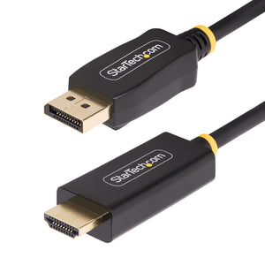 StarTech.com 4m DisplayPort to HDMI Adapter Cable, 4K 60Hz with HDR, DP to HDMI 2.0b, Active Video Converter, DisplayPort Desktop to HDMI Monitor