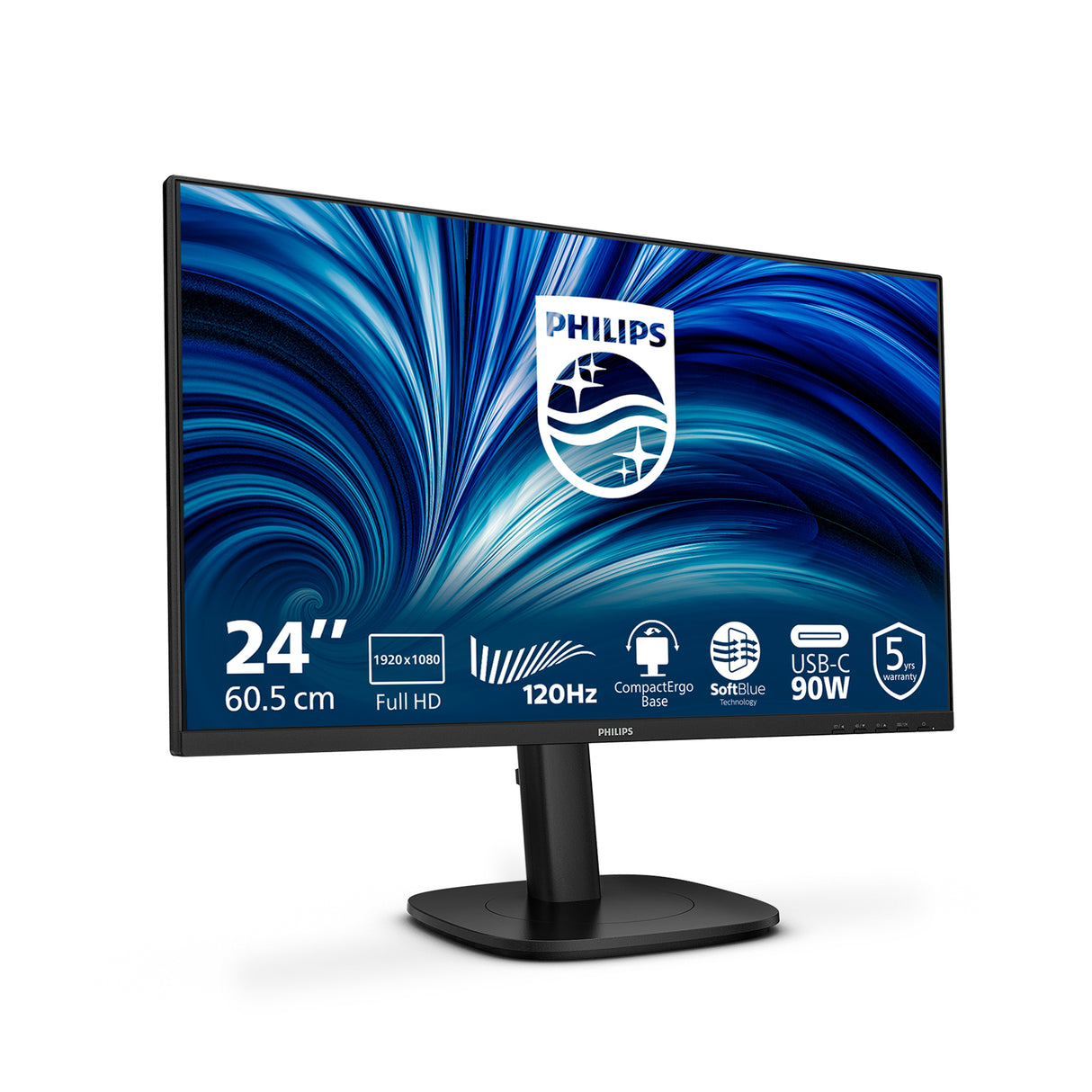 Philips 3000 series 24B2U3301/27 computer monitor 60.5 cm (23.8") 1920 x 1080 pixels Full HD LCD Black