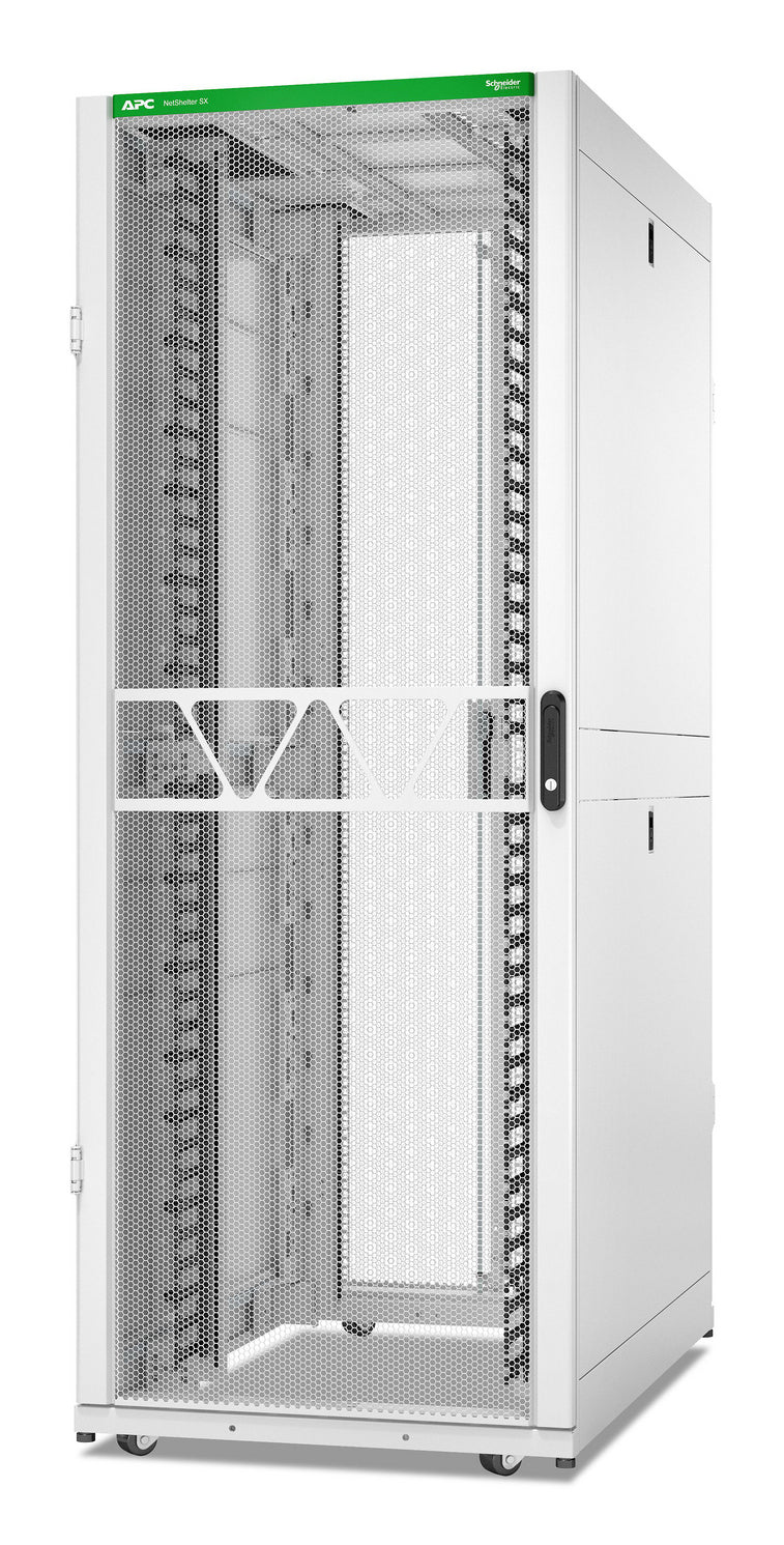 APC NetShelter SX, Networking Rack Enclosure, 42U, 1991H x 750W x 1200D mm, with Sides, White