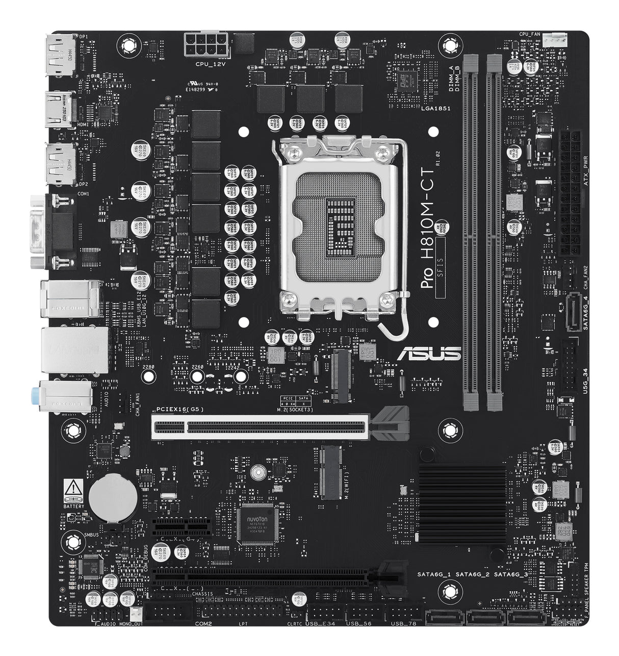 ASUS PRO H810M-CT-CSM motherboard Intel H810 LGA 1851 (Socket V1) micro ATX