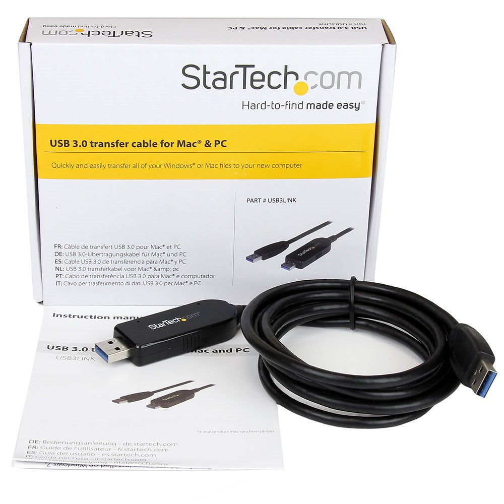 StarTech.com USB 3.0 Data Transfer Cable for Mac and Windows, 1,8m (6ft)