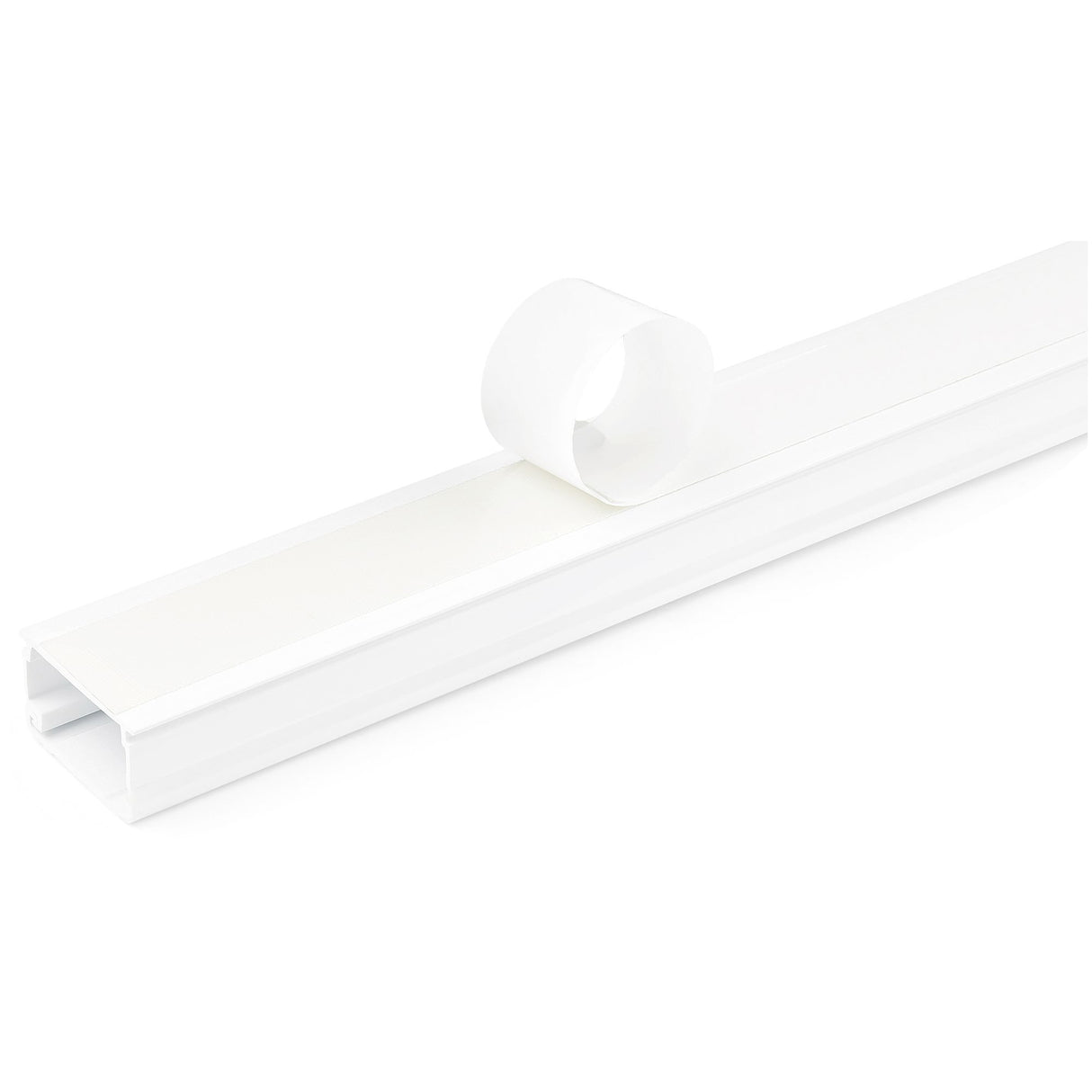 StarTech.com Solid Cable Management Raceway with Adhesive Tape & Cover, 1-1/8"(32mm)W x 3/4"(20mm)H - 6ft(1.8m) length, PVC Network/Power Cord Hider Kit - Wall Wire Duct System, UL Listed - TAA