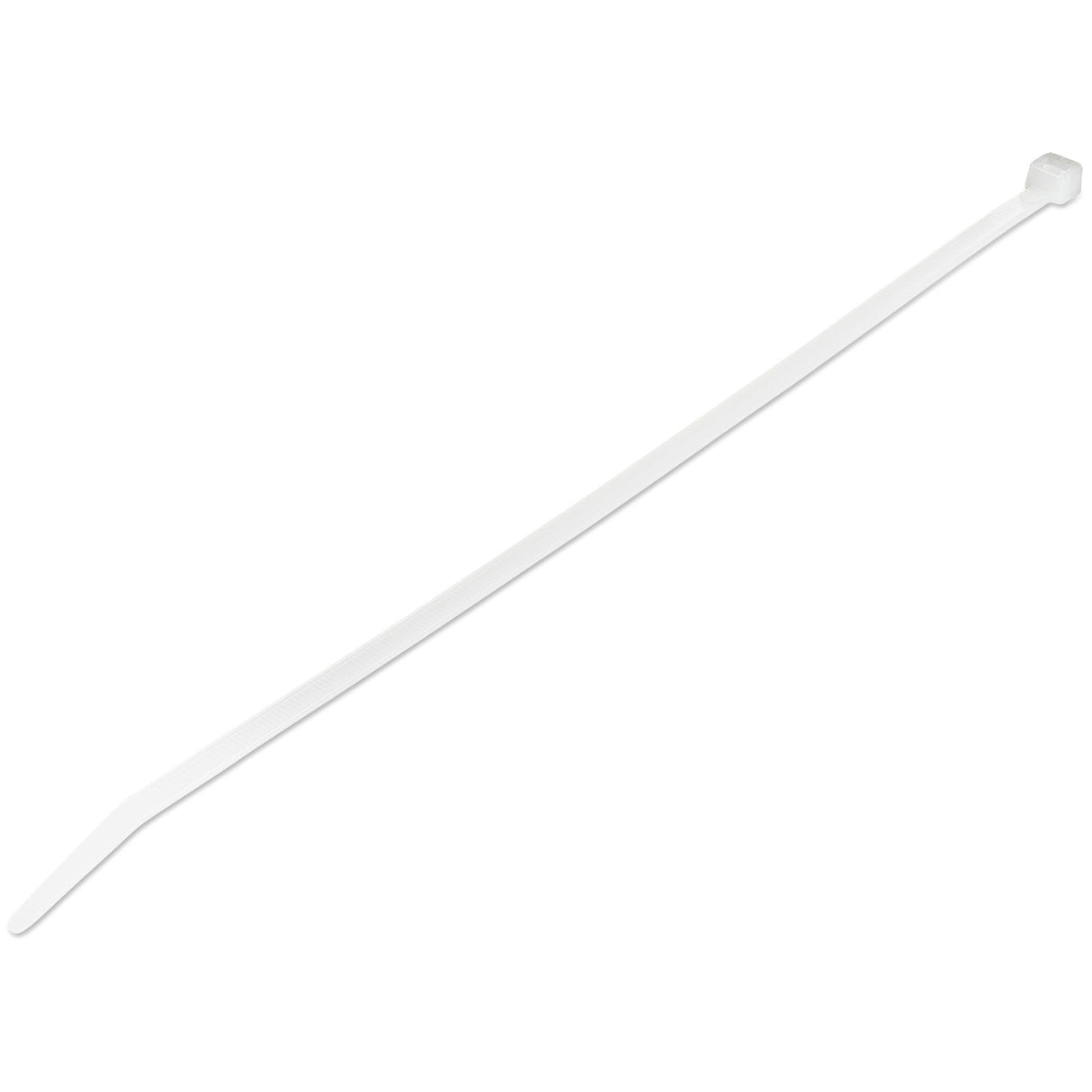 StarTech.com 10"(25cm) Cable Ties - 1/8"(4mm) wide, 2-5/8"(68mm) Bundle Diameter, 50lb(22kg) Tensile Strength, Nylon Self Locking Zip Ties w/ Curved Tip - 94V-2/UL Listed, 100 Pack - White - TAA