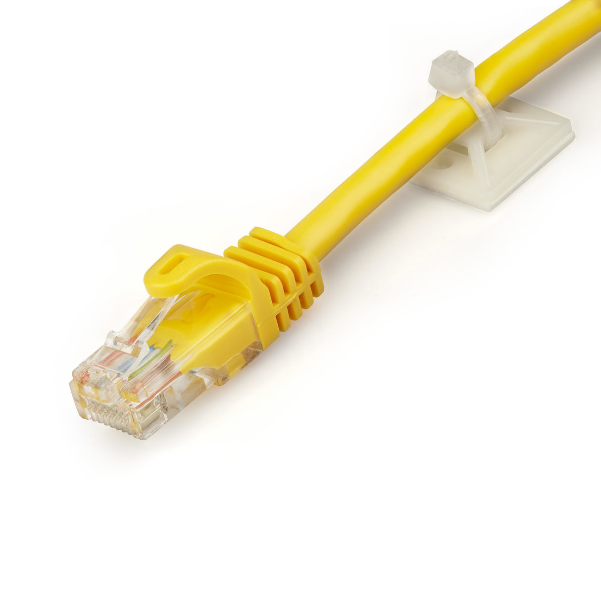 StarTech.com 100 Pack Cable Tie Mounts with Adhesive Tape for 0.18 in. (4.6 mm) Wide Ties - Nylon/Plastic Zip Tie Mounts - Electrical/Network Cable Wrap Mounts / 94V-2 Fire & UL Rated - TAA