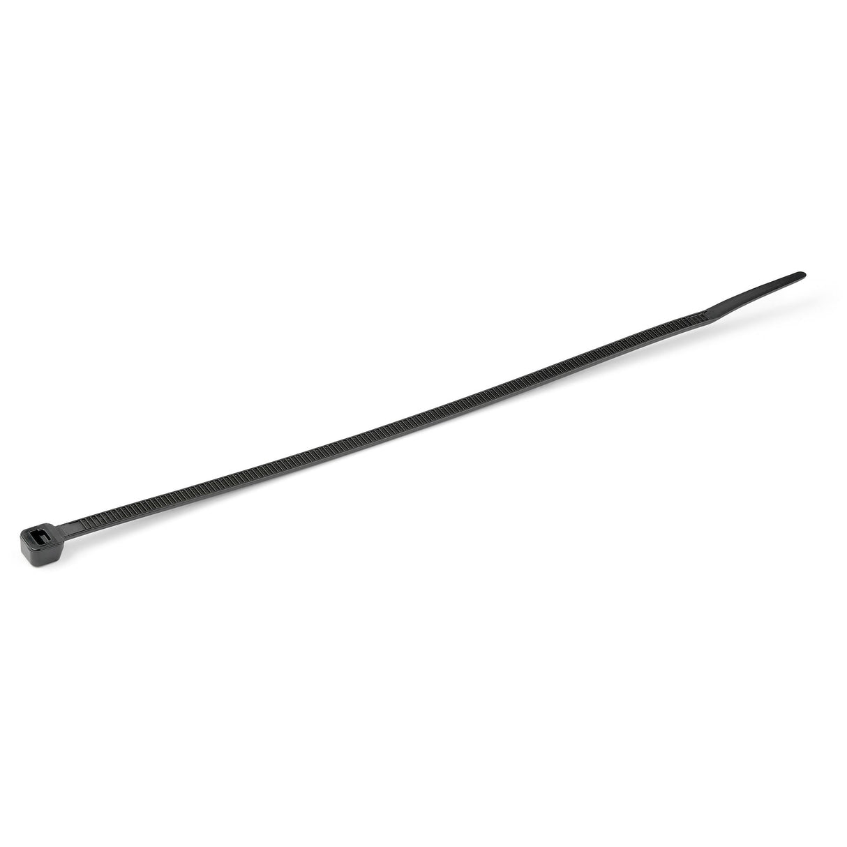 StarTech.com 10"(25cm) Cable Ties - 1/8"(4mm) wide, 2-5/8"(68mm) Bundle Diameter, 50lb(22kg) Tensile Strength, Nylon Self Locking Zip Ties w/Curved Tip, 94V-2/UL Listed, 1000 Pack - Black - TAA