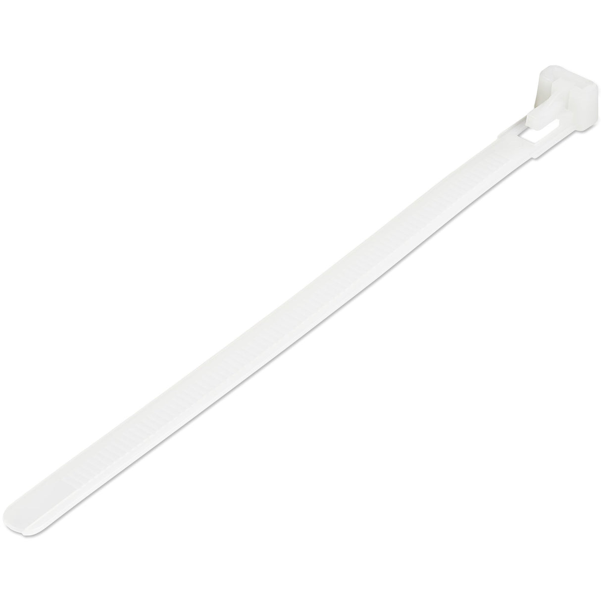 StarTech.com 6"(15cm) Reusable Cable Ties - 1/4"(7mm) wide, 1-3/8"(35mm) Bundle Dia. 50lb(22kg) Tensile Strength, Releasable Nylon Ties, Indoor/Outdoor, 94V-2/UL Listed, 100 Pack - White - TAA