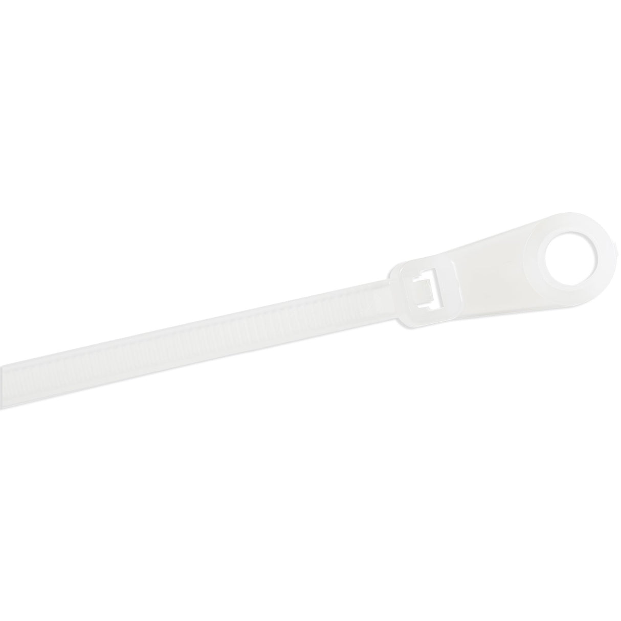 StarTech.com 8"(20cm) Cable Ties with Mounting Hole - 1/8"(4mm) wide, 2"(52mm) Bundle Diameter, 50lb(22kg) Tensile Strength, Nylon 66 Self Locking Ties w/Screw Hole, UL Listed, 100 Pack - TAA