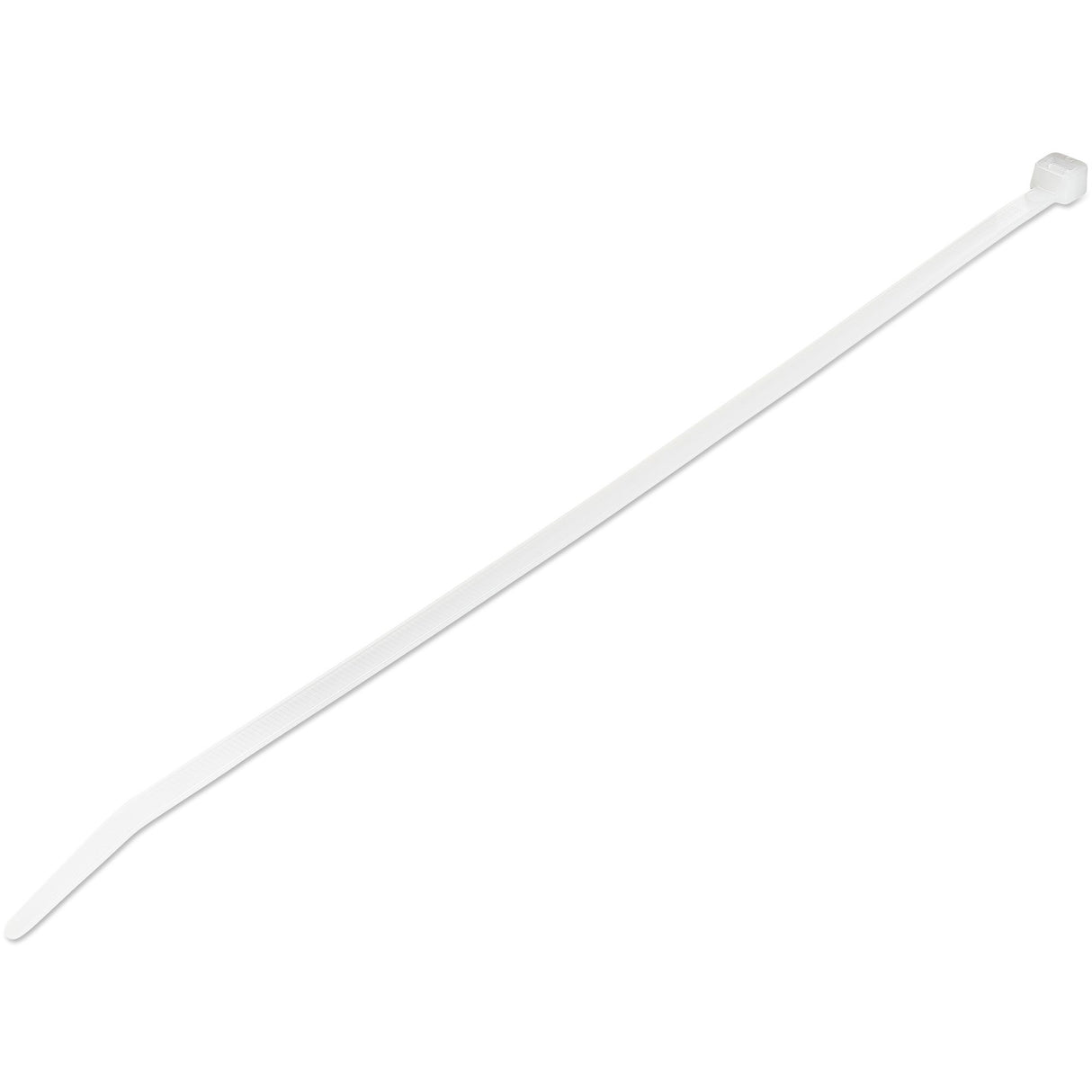 StarTech.com 10"(25cm) Cable Ties - 1/8"(4mm) wide, 2-5/8"(68mm) Bundle Diameter, 50lb(22kg) Tensile Strength, Nylon Self Locking Zip Ties w/Curved Tip, 94V-2/UL Listed, 1000 Pack - White - TAA