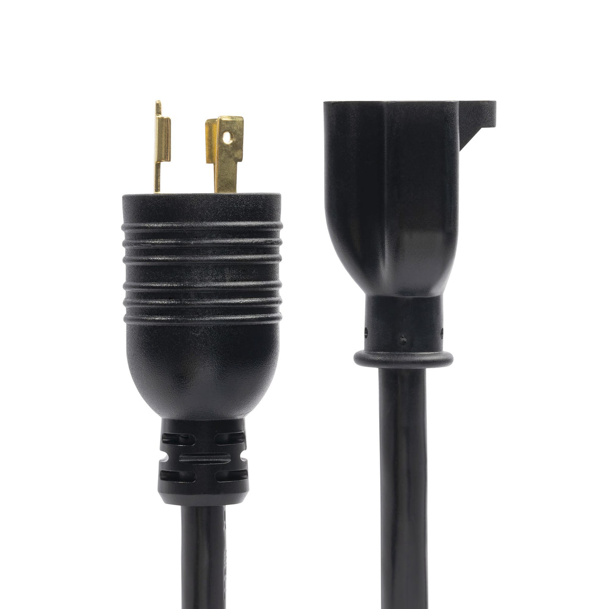 StarTech.com 6in (15cm) Heavy Duty Power Cord, NEMA L5-20P to NEMA 5-20R, Black Adapter Cord, 20A 125V, 12AWG, Heavy Gauge Plug Converter Cable, TAA Compliant, UL Listed