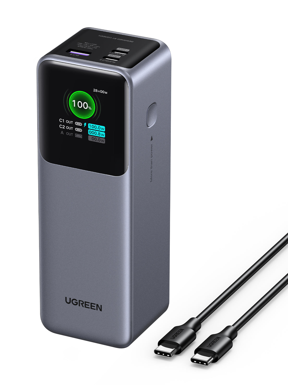 Ugreen 25000mAh 200W Fast Charging Powerbank Grey