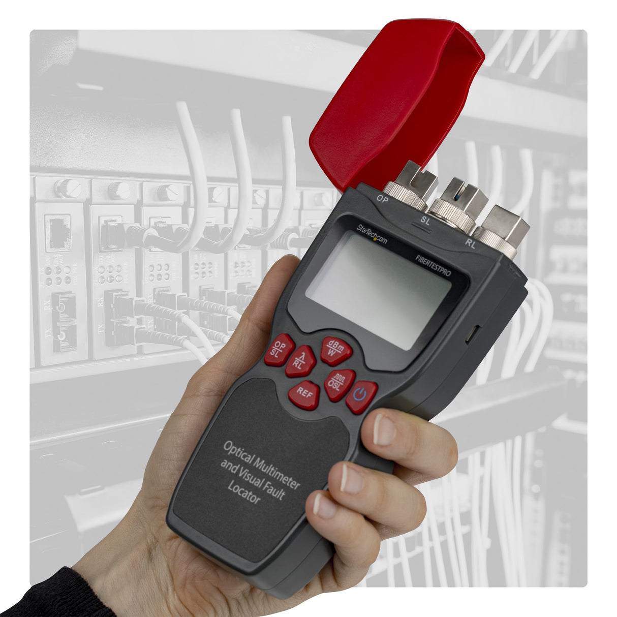 StarTech.com Fiber Optic Cable Tester, Multi-function Optical Fiber Tester, Fiber Light Power Meter and Visual Fault Locator for FC/SC/ST Fiber Cables
