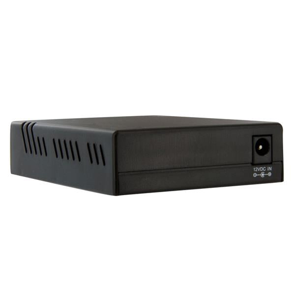StarTech.com Multi-Mode (MM) ST Fiber Media Converter for 10/100Mbps Networks, Standalone Ethernet to ST MM Fiber Media Converter, 1310nm, 2km - TAA