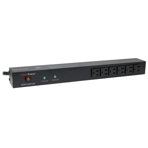 CyberPower RKBS15S6F12R surge protector Black 18 AC outlet(s) 120 V 4.57 m