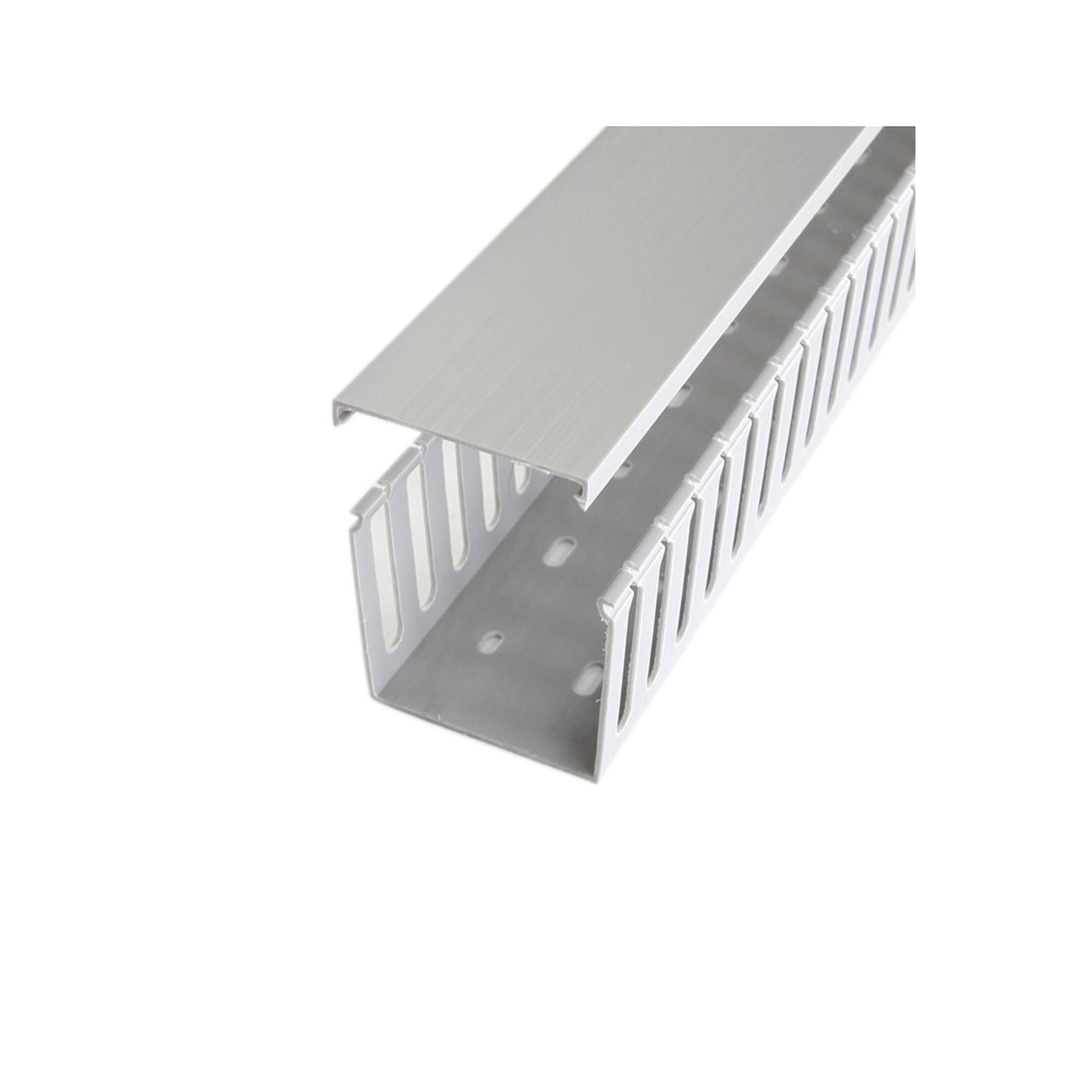 StarTech.com 3x3in Open Slot Wiring Cable Raceway Duct with Cover, Server Rack Cable Management, Cable Cover Duct, Cord Hider / Organizer, PVC Cable Manager - TAA Compliant