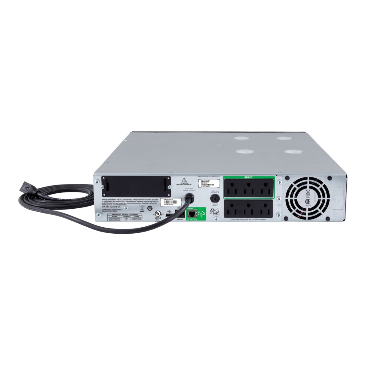 APC SMT1500RM2UC uninterruptible power supply (UPS) Line-Interactive 1.44 kVA 1000 W 6 AC outlet(s)
