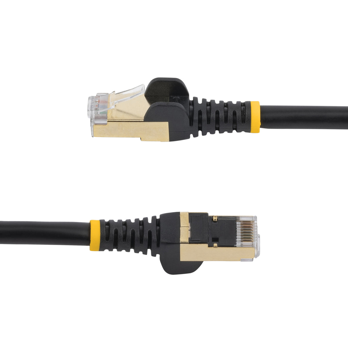 StarTech.com 35ft CAT6a Ethernet Cable - 10 Gigabit Shielded Snagless RJ45 100W PoE Patch Cord - 10GbE STP Network Cable w/Strain Relief - Black Individually Tested/Wiring is UL Certified/TIA