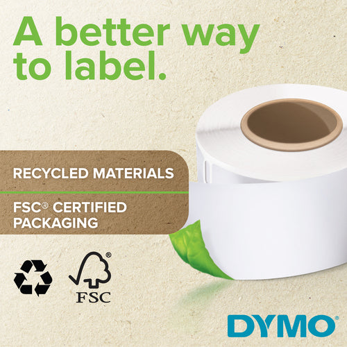 DYMO Original LabelWriter Durable Labels | 57mm x 32mm | White Poly | 800 Self-Adhesive Labels | High-Performance | For LabelWriter Label Makers
