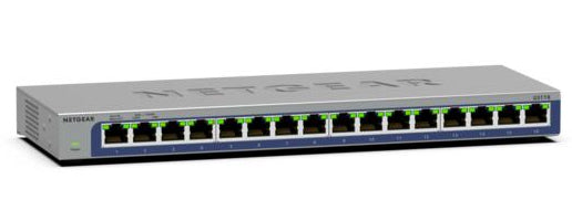 NETGEAR GS116-300NAS network switch Unmanaged L2 Gigabit Ethernet (10/100/1000) Black