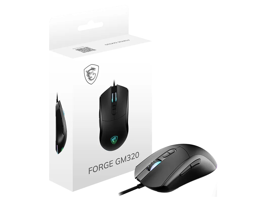 MSI FORGE GM320 mouse Gaming Ambidextrous USB Type-A Optical 12800 DPI