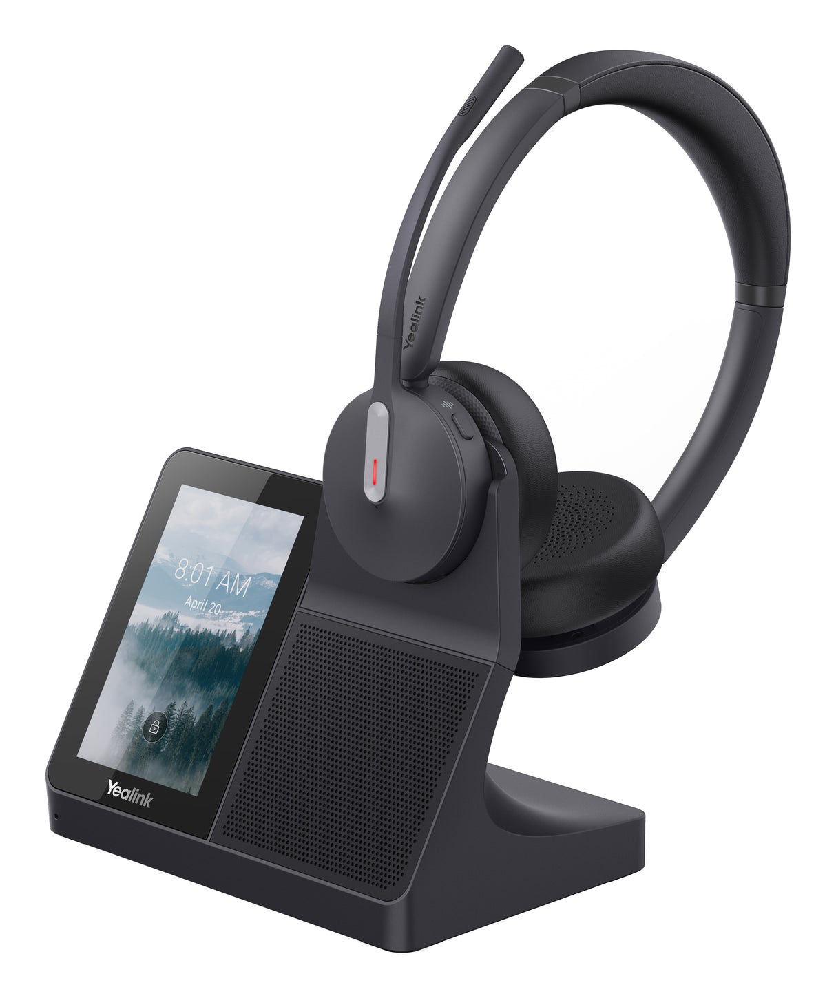 Yealink WH64 Workstation Dual Headset Wired & Wireless Head-band Office/Call center USB Type-C Bluetooth Charging stand Black