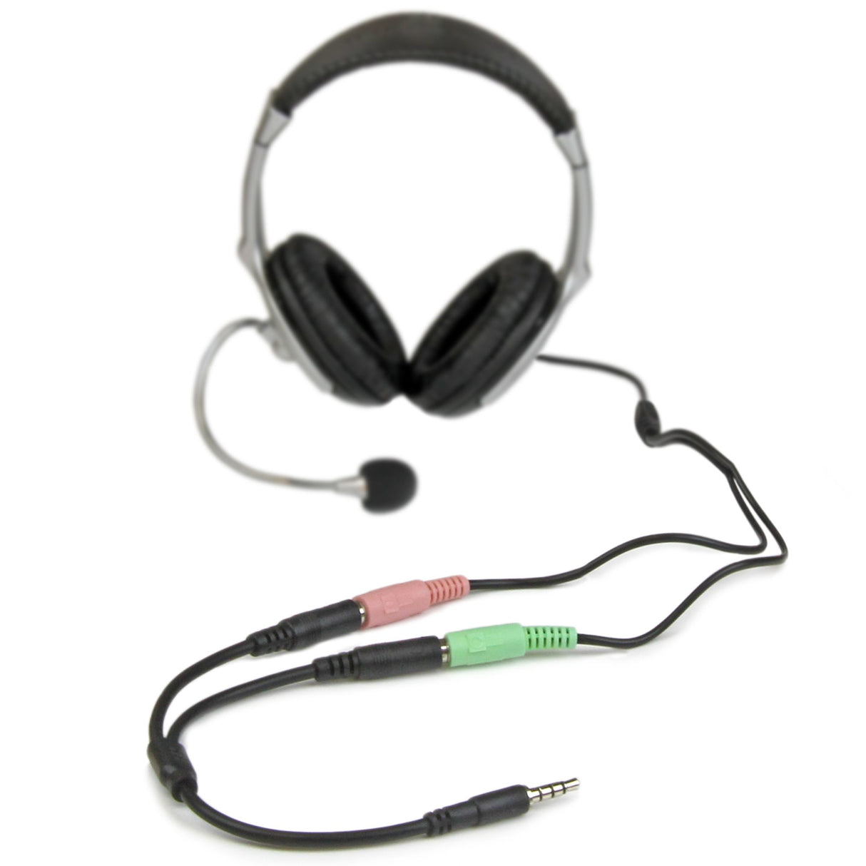 StarTech.com Headset adapter for headsets with separate headphone / microphone plugs - 3.5mm 4 position to 3 position and 2 position 3.5mm M/F