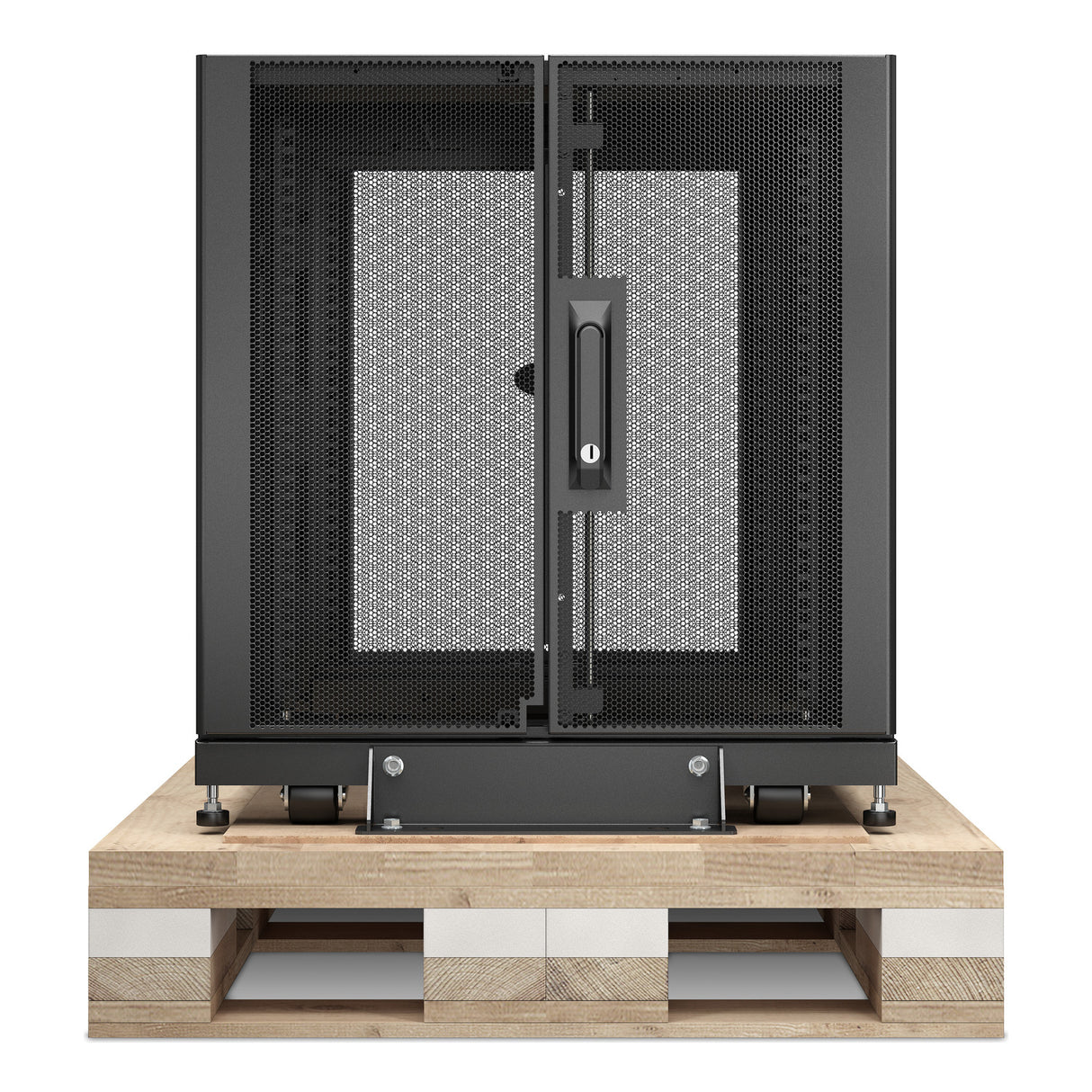 APC NetShelter SX, Server Rack Enclosure, 12U, Shock Packaging, Black, 658H x 600W x 1070D mm