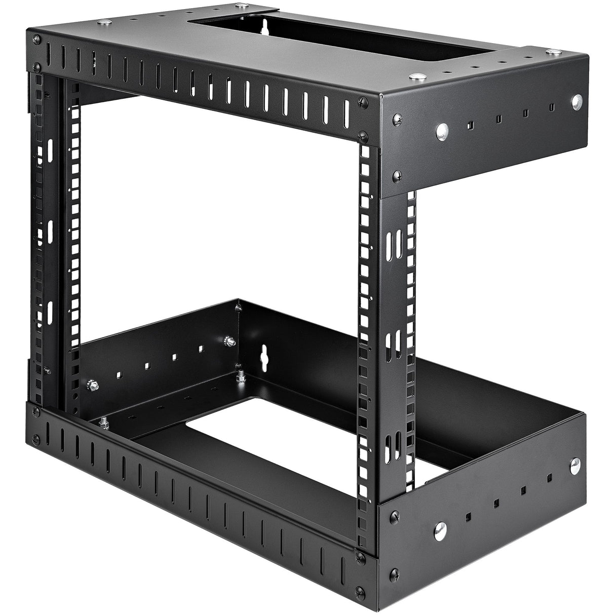 StarTech.com 2-Post 8U Heavy-Duty Wall Mount Network Rack, 19" Open Frame Server Rack with Adjustable Depth, Wall Mount Data Rack for IT / AV / Patch Panel / Computer Equipment - Cage Nuts and Screws Included