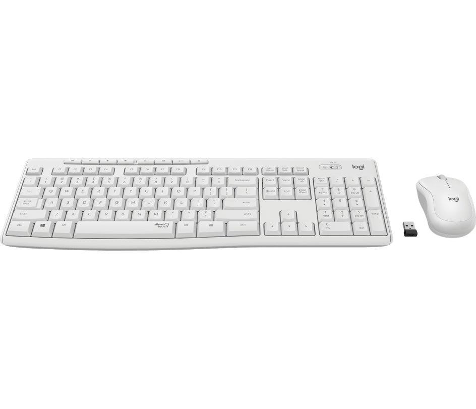 Logitech 920-009783 keyboard Mouse included Universal RF Wireless English White