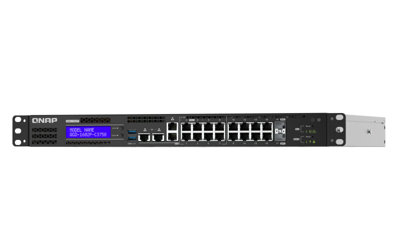 QNAP QGD-1602 Managed L2 Gigabit Ethernet (10/100/1000) 1U Black, Grey