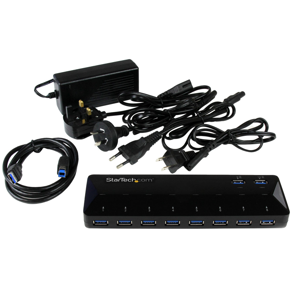 StarTech.com 10-Port USB 3.0 Hub with Charge and Sync Ports - 5Gbps - 2 x 1.5A Ports