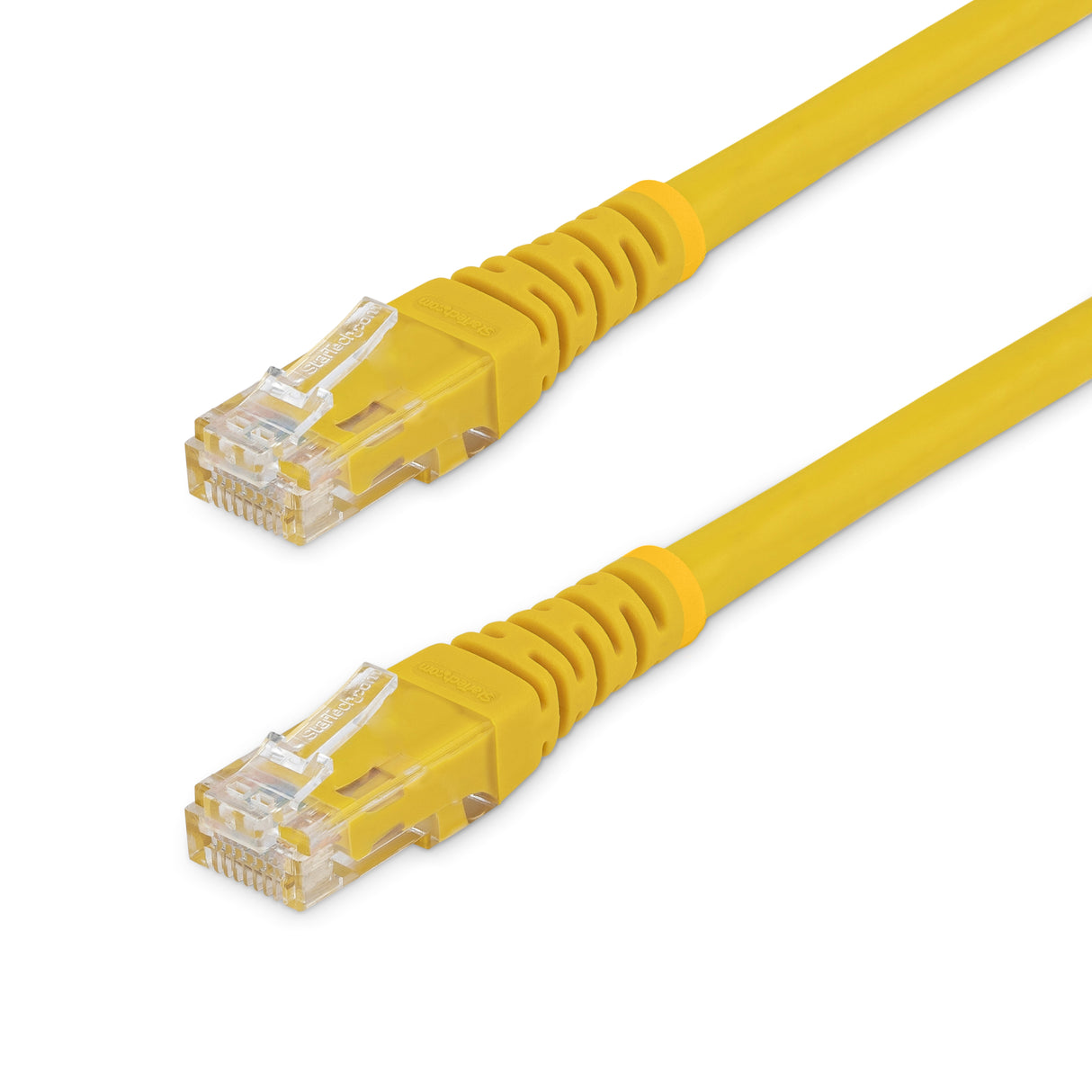 StarTech.com 7ft CAT6 Ethernet Cable - Yellow CAT 6 Gigabit Ethernet Wire -250MHz 100W PoE RJ45 UTP Molded Network/Patch Cord w/Strain Relief/ Individually Tested