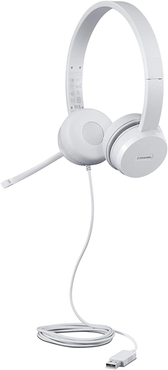 Lenovo 110 Headset Wired Head-band Office/Call center USB Type-A Grey