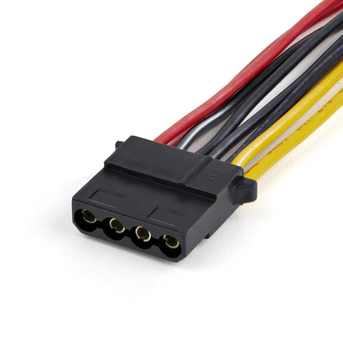 StarTech.com Dual SATA to LP4 Power Doubler Cable Adapter – 2 SATA to 4 Pin LP4 Internal PC Peripheral Power Supply Connector – SATA Y Cable – Male/Female – 18 AWG Wire – 9 Amps/108W