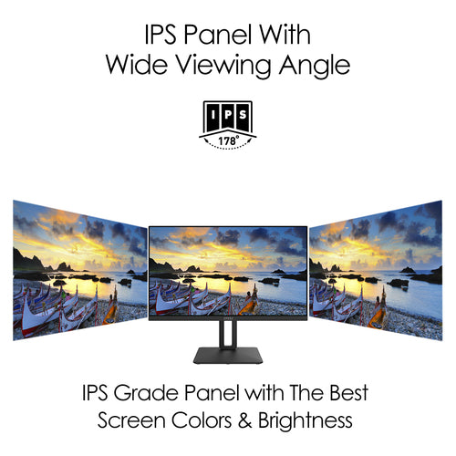 MSI Pro MP271P 27 Inch Monitor with Adjustable Stand, Full HD (1920 x 1080), 75Hz, IPS, 5ms, HDMI, VGA, Built-in Speakers, Anti-Glare, Anti-Flicker, Less Blue light, TÜV Certified, VESA, Kensington, Black