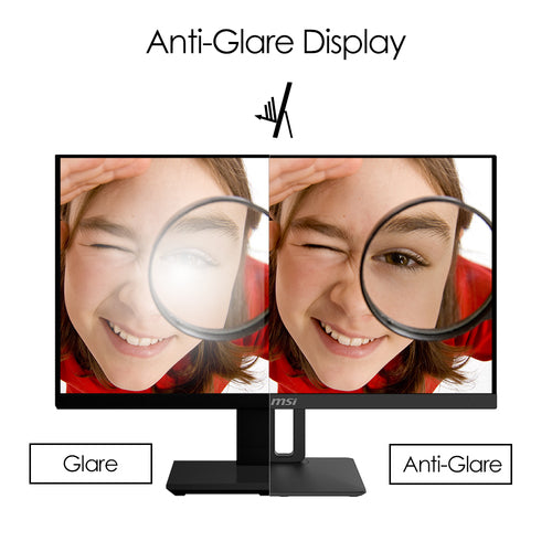 MSI Pro MP271P 27 Inch Monitor with Adjustable Stand, Full HD (1920 x 1080), 75Hz, IPS, 5ms, HDMI, VGA, Built-in Speakers, Anti-Glare, Anti-Flicker, Less Blue light, TÜV Certified, VESA, Kensington, Black