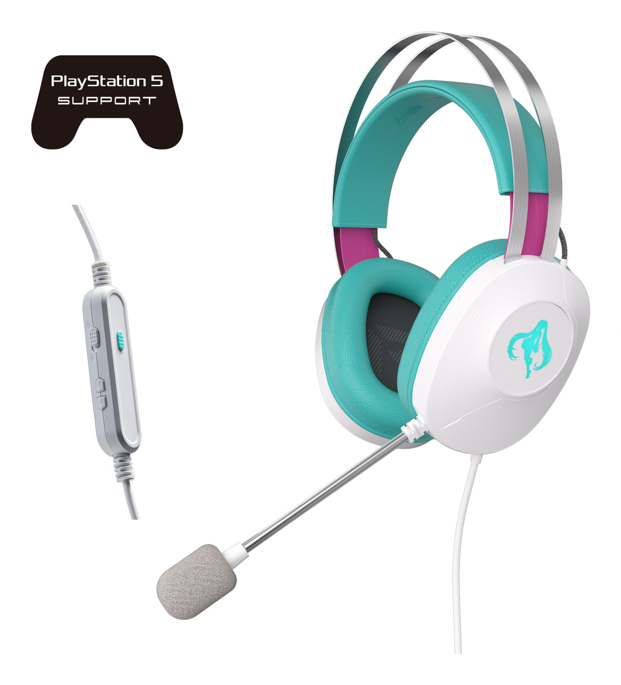 ASUS TUF Gaming H1 Gen II Hatsune Miku Edition Headset Wired Head-band USB Type-A Black