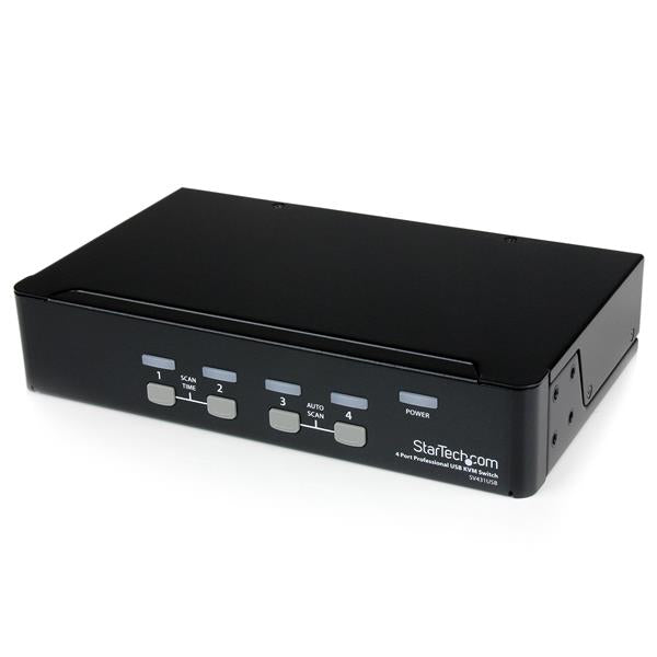 StarTech.com 4 Port Professional VGA USB KVM Switch with Hub - TAA