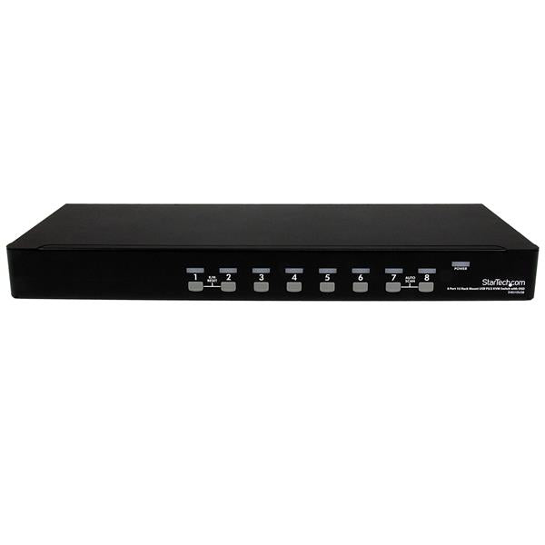 StarTech.com 8 Port 1U Rackmount USB PS/2 KVM Switch with OSD - TAA