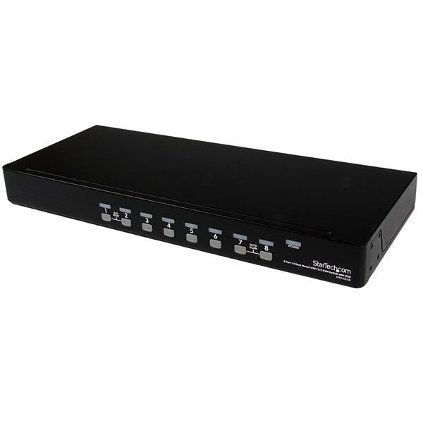 StarTech.com 8 Port 1U Rackmount USB PS/2 KVM Switch with OSD - TAA
