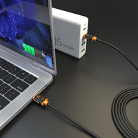 j5create JUCX25L18 USB cable 1.8 m USB C 480 Gbit/s Black, Orange