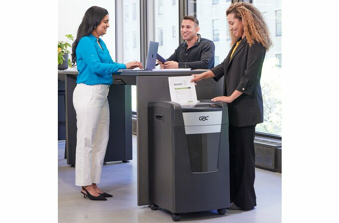 GBC WSM177004 paper shredder Micro-cut shredding 22.9 cm Black, Grey