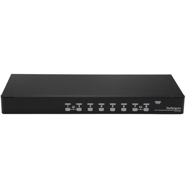 StarTech.com 8 Port 1U Rackmount USB KVM Switch Kit with OSD and Cables - TAA