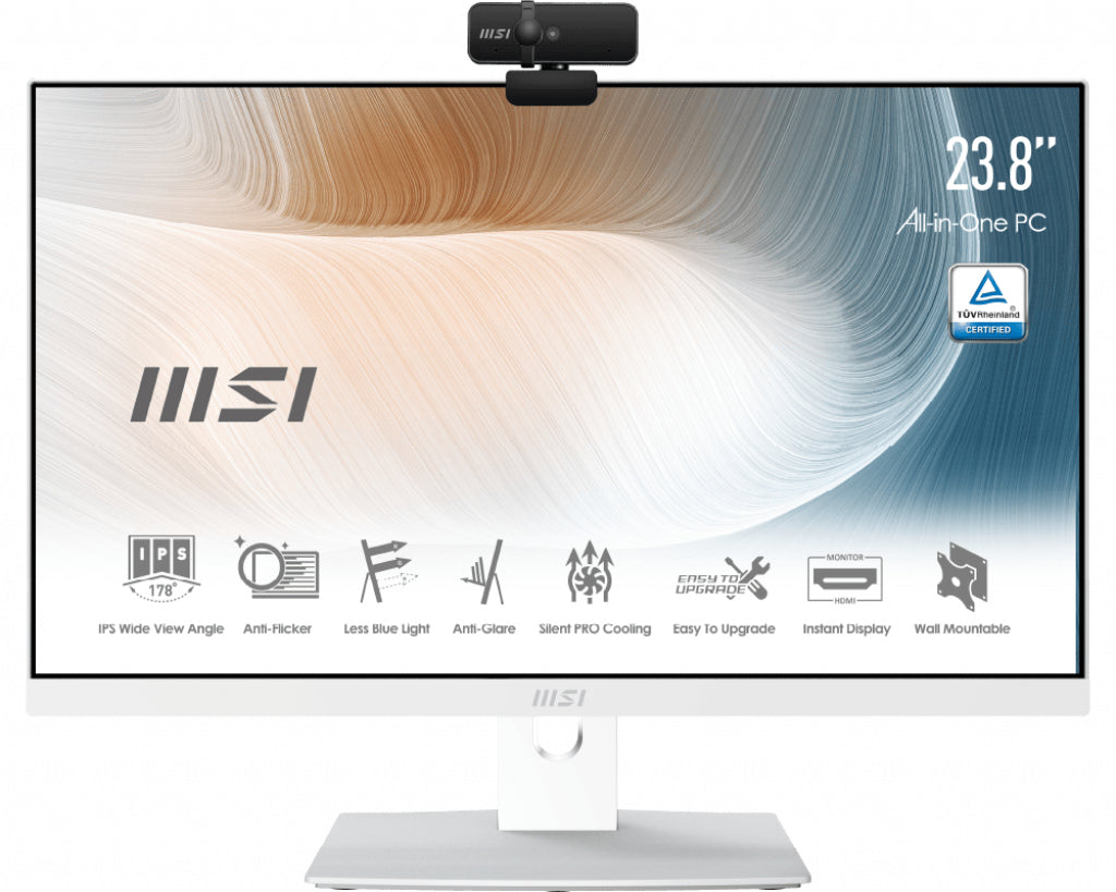 MSI Modern MODAM241P11M235 All-in-One PC/workstation Intel® Core™ i5 i5-1135G7 60.5 cm (23.8") 1920 x 1080 pixels 8 GB DDR4-SDRAM 256 GB SSD Windows 10 Home Wi-Fi 6 (802.11ax) White