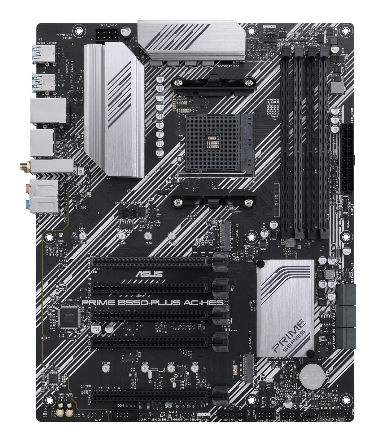 ASUS PRIME B550-PLUS AC-HES motherboard AMD B550 Socket AM4 ATX