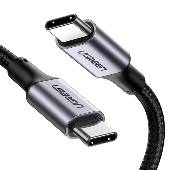 Ugreen 70427 USB cable USB 2.0 1 m USB C 0.48 Gbit/s 100 W Black, Silver