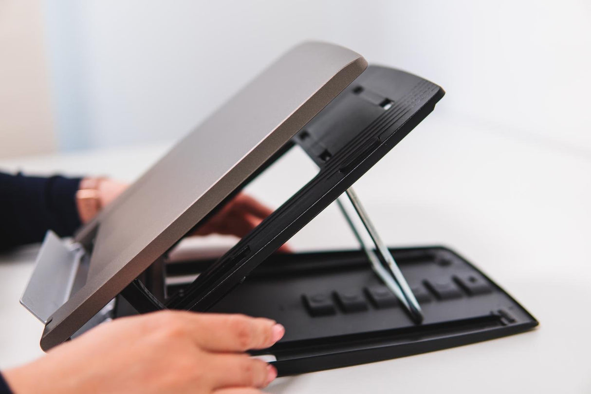 BakkerElkhuizen Ergo-Q 330 Circular Laptop stand Black, Gray 17"