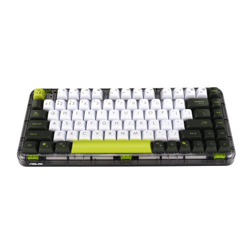 ASUS Jelly75 KD201 /VT-GN/US/80 keyboard Universal USB + RF Wireless + Bluetooth Green, White, Black